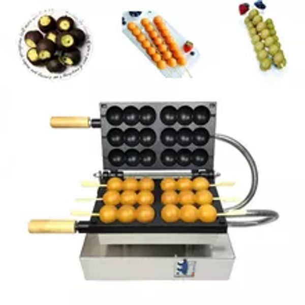 Attrezzature per la lavorazione degli alimenti Macchina per torta di pollo commerciale Spiedo Macchina per pasticcere Waffle Maker Bastoncino di ferro Cottura Hot dog Salsiccia Grill Baker