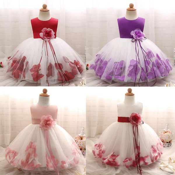 Abiti da ragazza Abito da bambina Tutù per anno di nascita Matrimonio Battesimo Abbigliamento da festa Bambino 1 Compleanno Costume di Natale