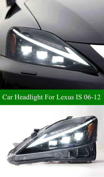 Montagem do farol de estilo de carro para Lexus IS250 LED LUZ DRL SINAL DING DINISIC SINAL SINAL DE EARTLAMP 2006-2012
