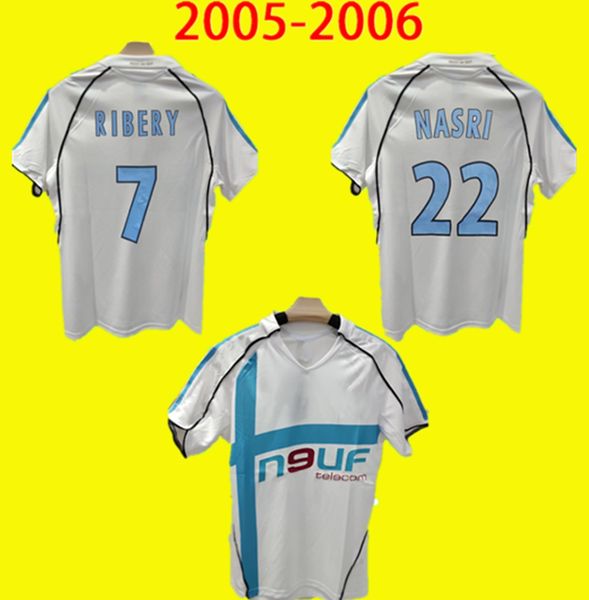 

maillot de foot retro soccer jerseys 2005 2006 classic vintage football shirt 05 06 cana makata cisse ribery nasri thauvin brandao ben makat, Black;yellow