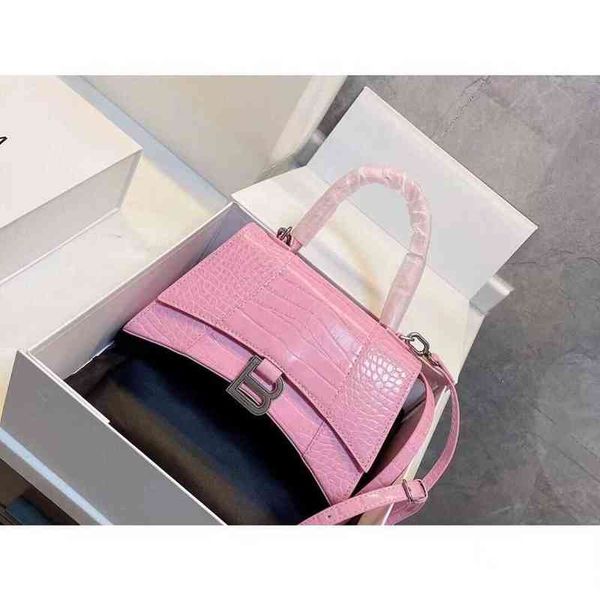 

rare crocodile leather hourglass bag hand-held messenger one shoulder women's