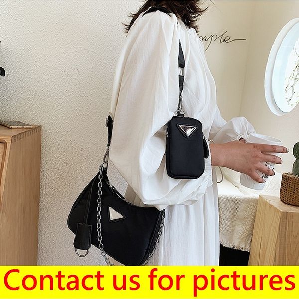 

with box canvas re-edition shoulder bag lady tote chains handbags purse messenger bags wallet card holder for women re edition black nylon c