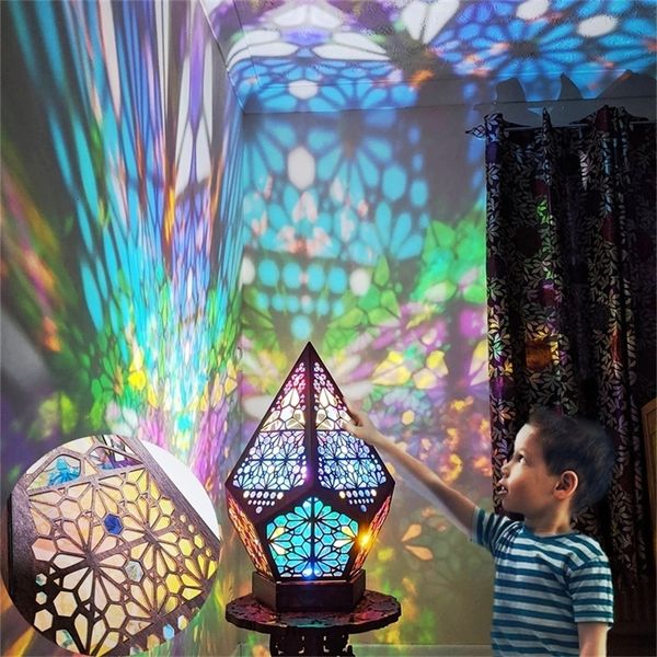 

bohemian light polar star large floor style christmas home decoration gift fairy wood crafts lamp for desk accessories 220804