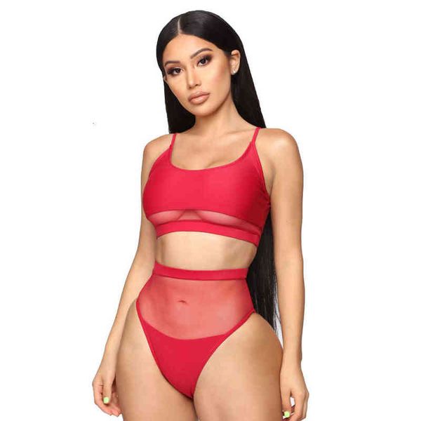 

designer swimwear bikini 2022 bikini two piece suspender mh splicing high waist split swimsuit 411767, White;black