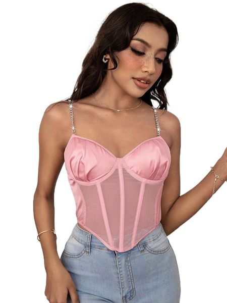 

satin chain strap shapewear u8yh#, Black;red