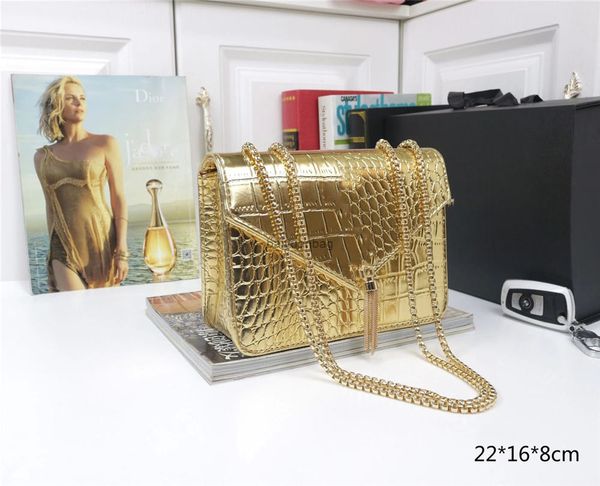 

2022 new bags classic womens handbags ladies pu leather clutch shoulder bag female purse luxury fashion shiny leather