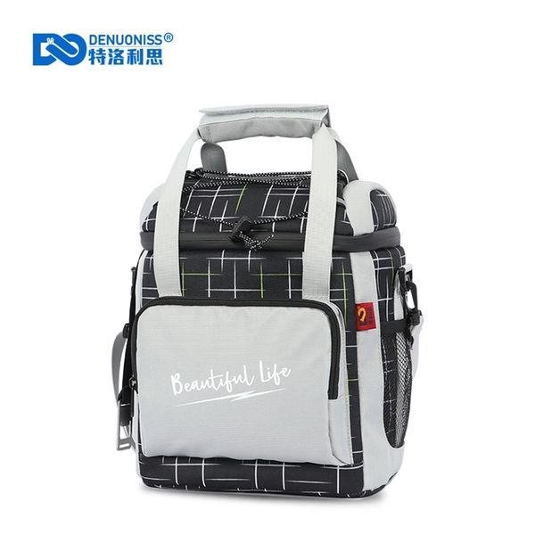 

denuoniss milk cooler bag 16 cans waterproof portable food picnic beer bag work lunch for menwomen insulation bag 220718