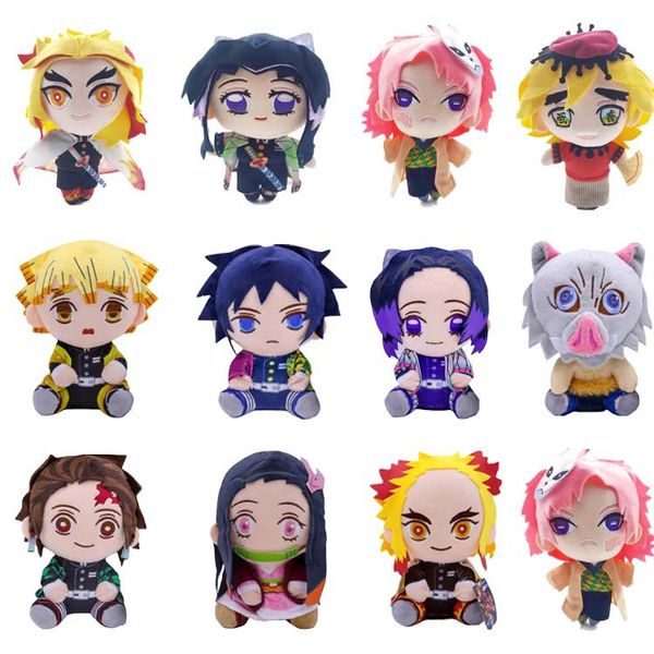 

2022 douyin explosive ghost thanos kitchen door tanjiro tomioka zenichi neidouzi doll plush doll manufacturer wholesale home decoration
