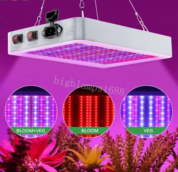 Lâmpadas em crescimento LED Luz de crescimento 2000W 3000W Full Spectrum Double Switch Plant Growth Lamp para plantas internas Flor de semente Flor Grow barraca