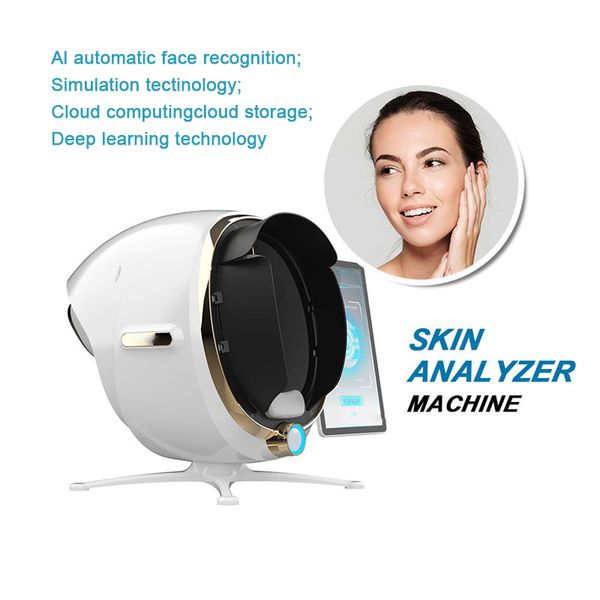 Sistema portatile di diagnosi della pelle 3D Magic Mirror AI Facial Scanner Analysis Machine Rilevatore di pelle Face Tester Management Equipment