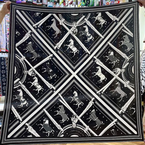 

designer cashmere scarf hand rolled scarf horse print silk cashmere scarf shawl310u, Blue;gray