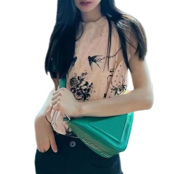 

handbag bags designer bag leather removable pouch with zipper closure triangle backpacks tote multi pochette for women