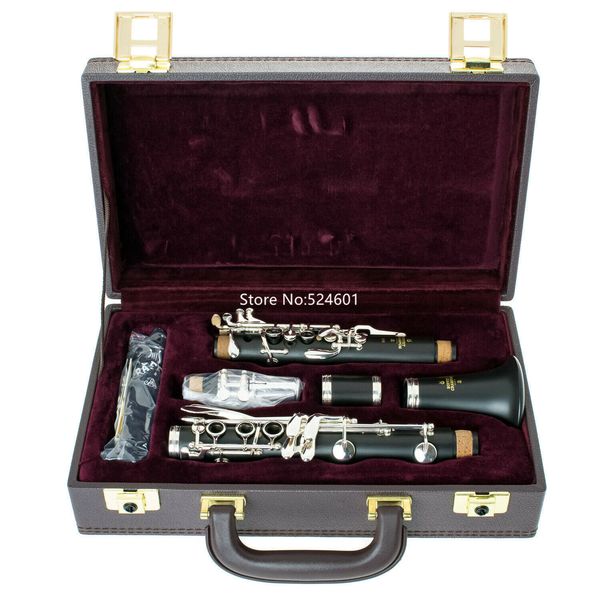 

e11 clarinet in c brand new 17 keys bakelite or ebony wood body nickel plated musical instrument with case