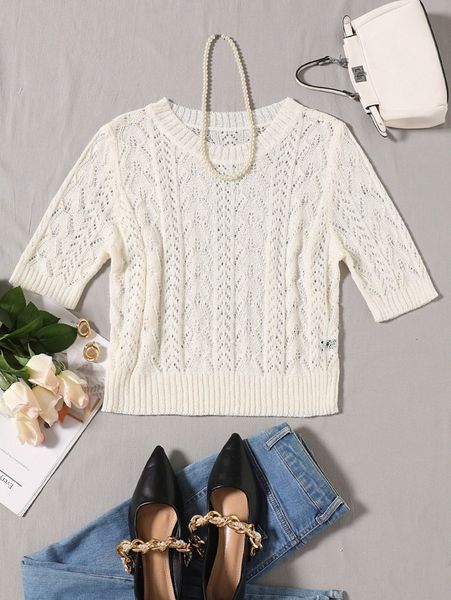 

sheer round neck cover up c2vz#, White;black