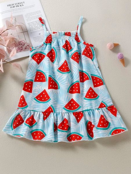 

toddler girls watermelon print cover up she, Blue