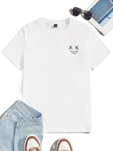 

men cartoon graphic tee g0ms#, White;black