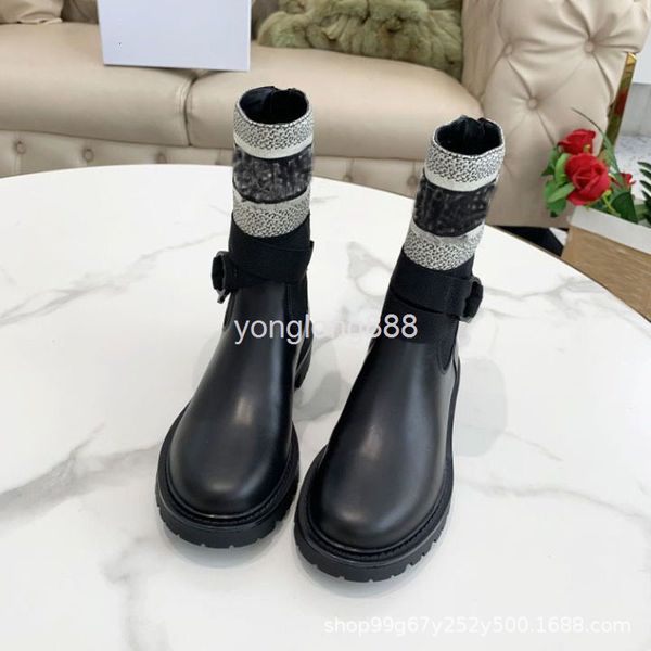 

boots summer round head long barrel black viscose shoes low female martin boots sgs artificial wool women's rain