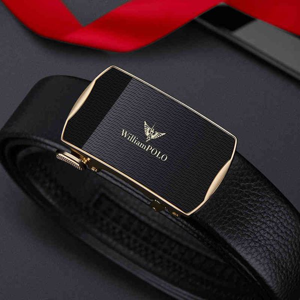 

belts emperor paul leather belt men's automatic buckle korean fashion casual versatile young pure cow zdpe, Black;brown