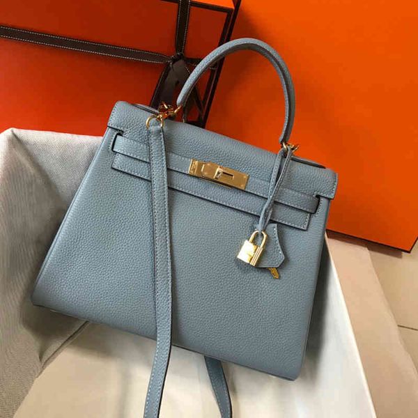 

designer handbags paul herme autumn and winter togo pikelli women's leather lock one shoulder messenger large capacity bb bags