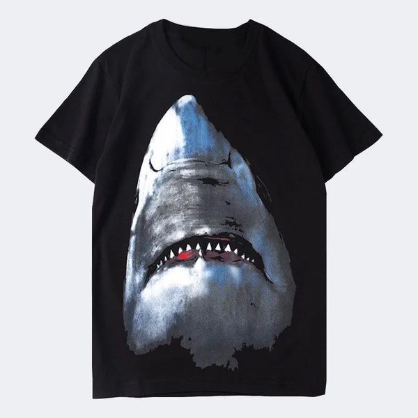 

designer for men t shirt mens tshirt printing man shirts summer couples dog shark print short sleeve tees luxury streetwear fashion graffiti, White;black