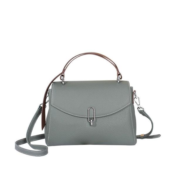 

evening bags soft cow real leather ladies hand bag green women's handbag shoulder for women 2022 messenger tote purse kakhi