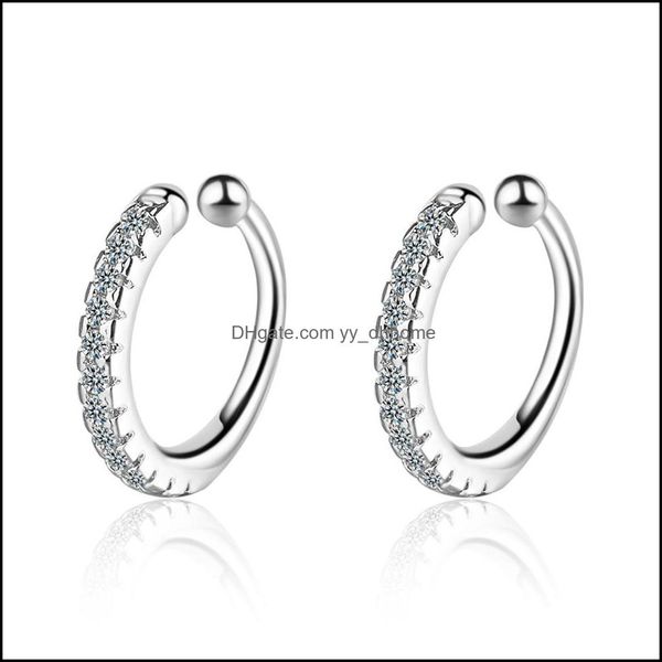 

ear cuff earrings jewelry 925 sterling sier clips cz cubic zircon wedding party gift drop delivery 2021 2njjm, Silver