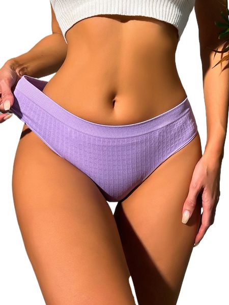 

striped knitted seamless panty x6ct#, Black;red