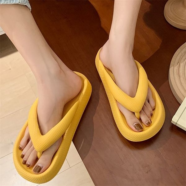 

4.5cm flip flops fashionable woven pattern thong slides thick soled nonslip beach shoes home indoor slippers 220622 220623, Black