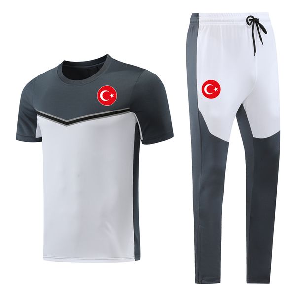 

2022 2023 turkey soccer short sleeve running sets sweatshirt tracksuit set mens sports training suits sportswear suit men football jerseys p, Black;blue