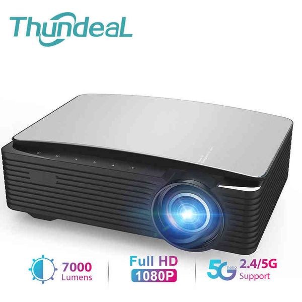 Thundeal YG650 Projektör Tam HD 1080P Büyük Ekran LED ProYektör YG653 K25 2.4G 5G WiFi Android Telefon Beamer 3D Video Tiyatrosu H220409