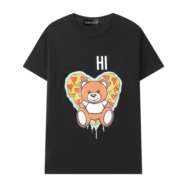 

plein bear t shirt mens designer tshirts teddy bear knitted t-shirt classical hip hop streetwear tshirt casual tees pb 80559, White;black