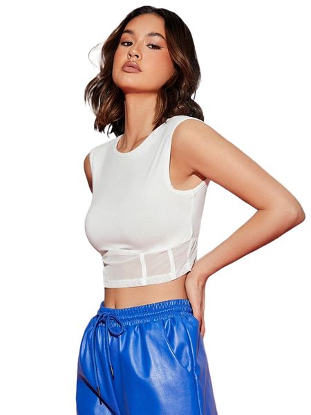 

mesh insert tank e4tf#, White