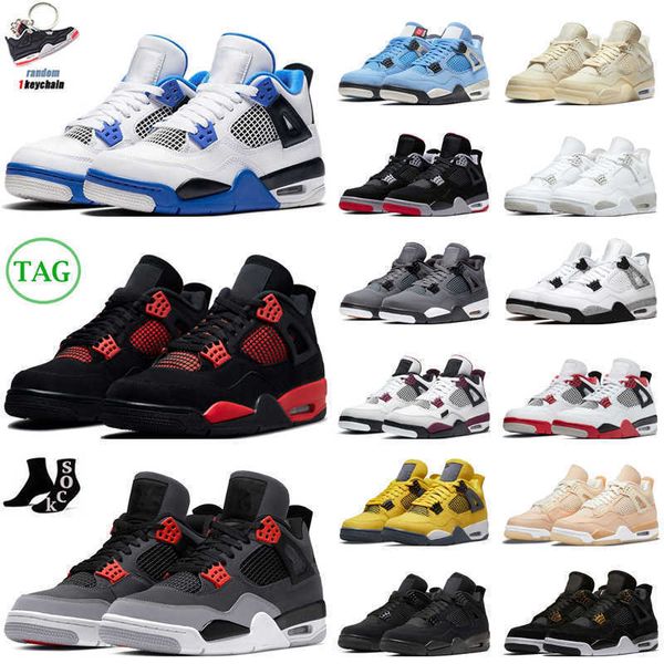 

ale jumpman 4s basketball shoes men women 4 red thunder infrared black cat bred university blue sail cool grey white cement mens