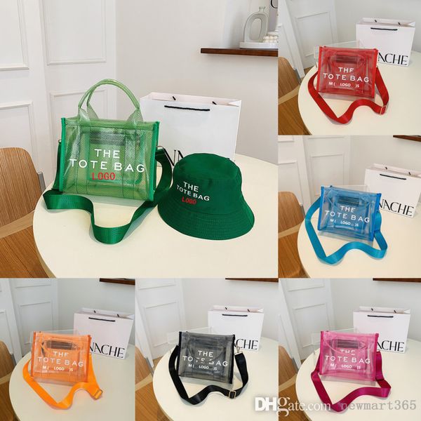 

the tote bag womens handbag pvc jelly bags large capacity handbags messenger fashion bag dhl, Red;black
