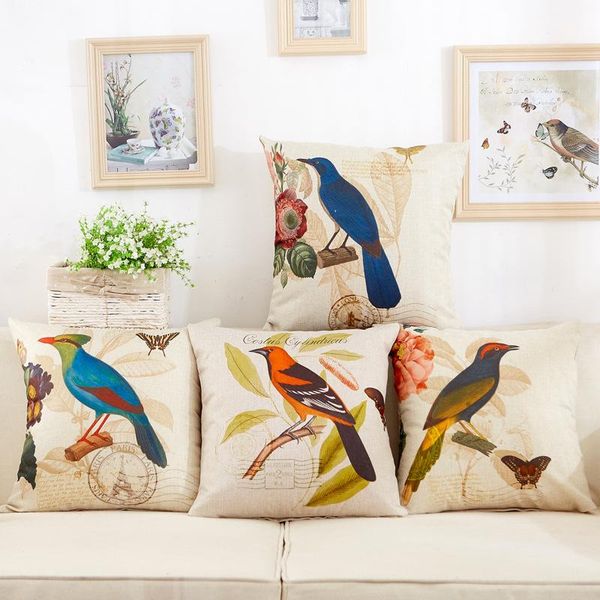 Almofada/travesseiro decorativo American Country Style Sofá Printing Flower Flower Car Cushioncushion/decorativo