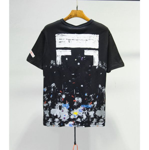

mens summer women t shirts loose tees designers fashion offs brands man casual t-shirt luxury clothing street shorts sleeve letter arrow bl, White;black