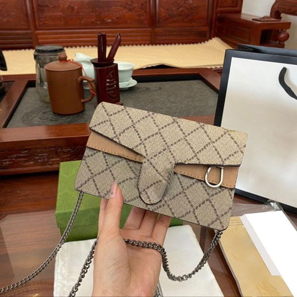 

classic designer chain bags women shoulder bag fashion two letter print cross body handbag 5a lady purse