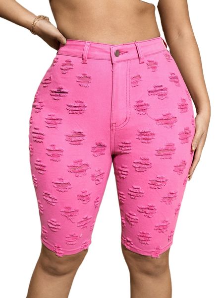 

sxy high waist ripped denim shorts s4pb#, White;black