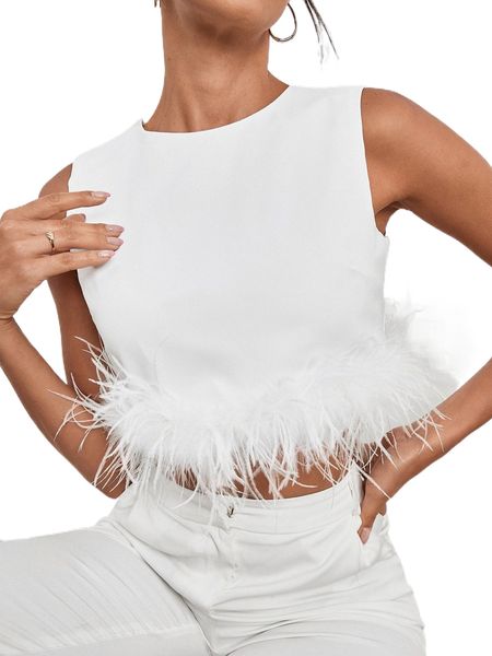 

fuzzy trim tank 326r#, White