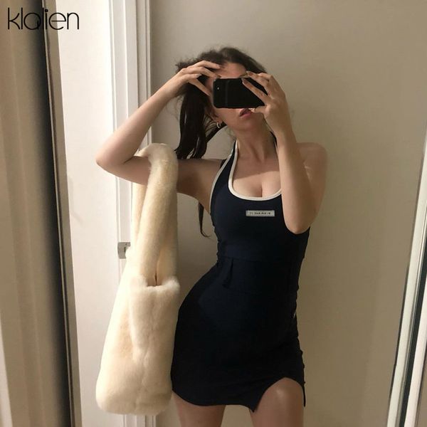 

fashion basic cotton lace up mini dresses 2022 womens summer new black slim soft home wear street casual bodycon dresses, Black;gray