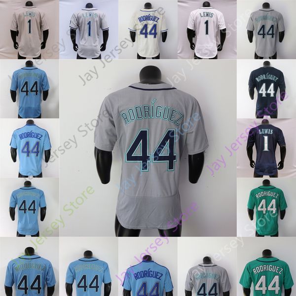 

kyle lewis jersey julio rodriguez baby blue navy grey green cream pullover white fans player size youth women, Blue;black