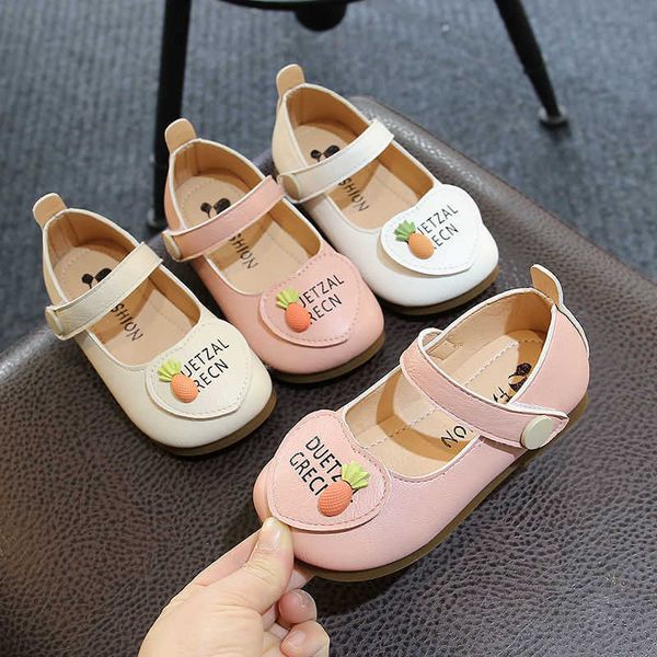 

elling pu leather girls princess childrens single korean style baby toddler soft soled little girl shoes designer classic luxury, Black