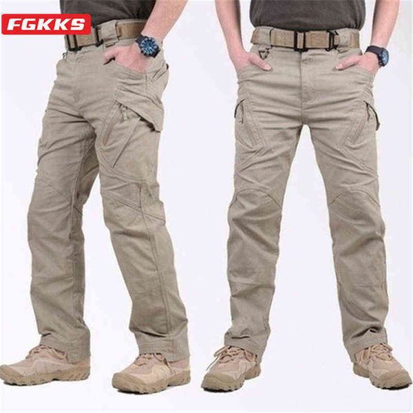 

fgkks new military mens cargo pants spring fashion joggers men brand camouflage male j220707, Black