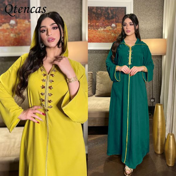 

muslim fashion arabic abaya dress turkish kaftan abayas for women dubai jalabiya caftan marocain islam clothing djellaba femme, Red