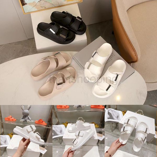 

new summer slides shoes outdoor sandals metal decora women slippers open-toes height increasing woman slippers, Black