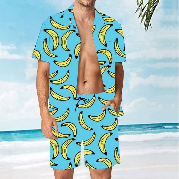 Мужские спортивные костюмы Мужская мода футболка Y2K Hawaii Рубашка шорты 3D-печать удобная повседневная пляж с коротким рукавом набор с коротким рукавом 41 млн.