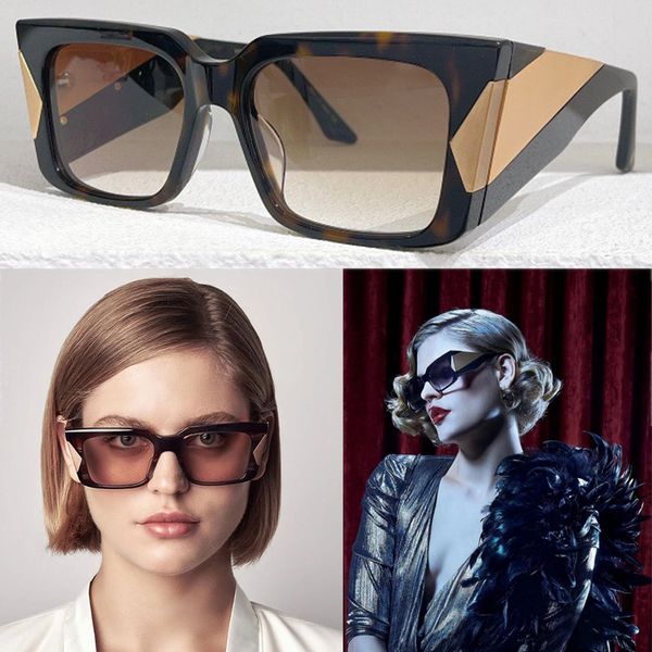 

mens ladies luxury designer sunglasses ts411 large square frame wide temples decorated brand logo showing brand personality star same style, White;black