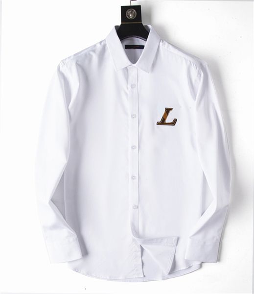 

mens dress casual shirts luxury slim silk t-shirt long sleeve casual business clothing plaid brand 17 color size -4xl @16, White;black