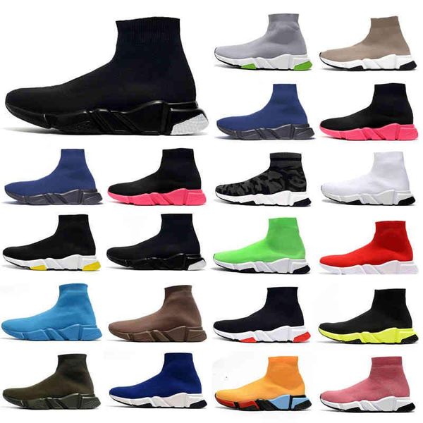 

men women platform shoes speed trainer sock boots socks mens trainers boot fashion casual balck womens shoe red sne shoe''balencai, Black