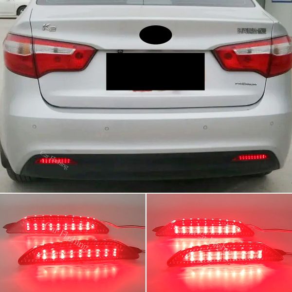 

car rear bumper reflector lamp for kia rio k2 sedan 2011 2012 2013 2014 park brake light tail led warning light